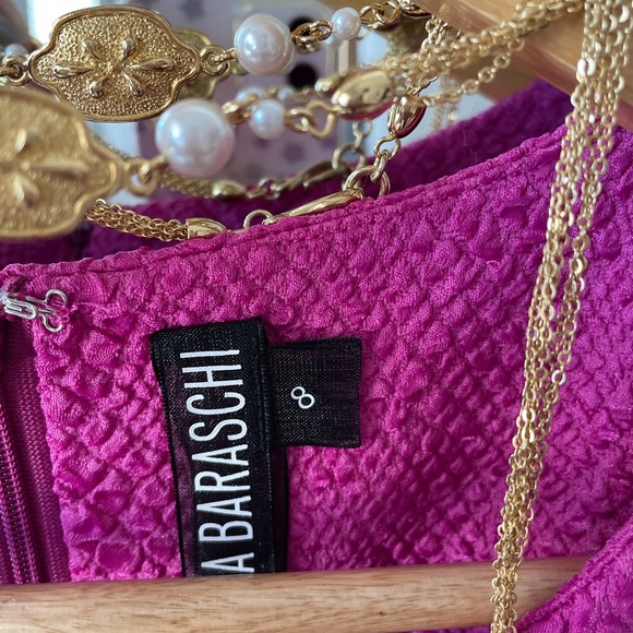 Yoana Baraschi Pink Fit Flare Cap sleeve New Sz 8 - Picture 10 of 10